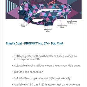 Shasta rc pets coat